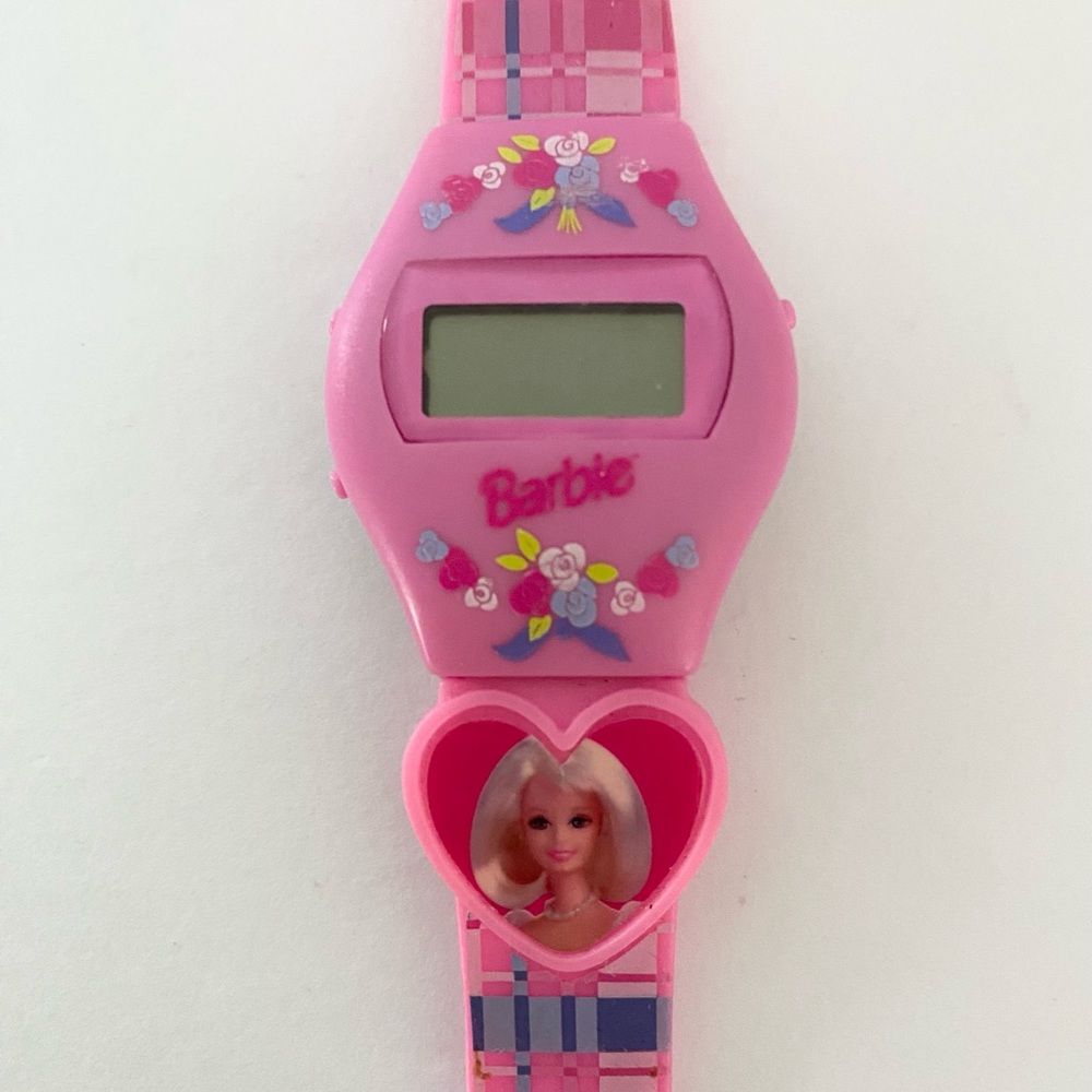 Vintage 1998 Barbie Mattel Pink Watch for Kids